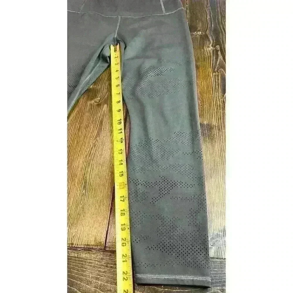 Athleta Persistence Laser Cut 7/8 Yoga Leggings Size Medium Brown - Picture 4 of 12